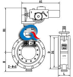 D943H/F/X電動法蘭蝶閥 (配DZW執(zhí)行器)